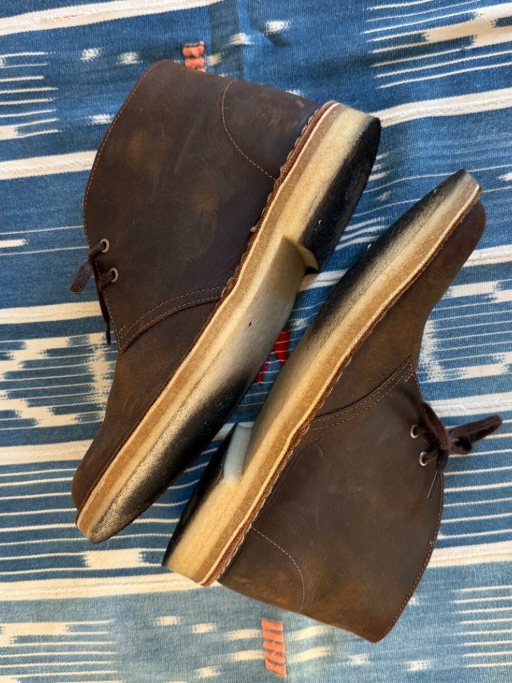 Clarks Desert Boots Brown Leather 9 M - Picture 8 of 10